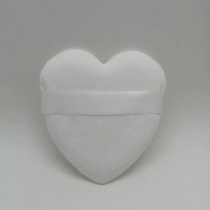 Zonyin Cute Heart Shaped Velvet Powder Puff Soft Love Design Velour Makeup Sponge Puff Cosmetic Powder Puff for Girls