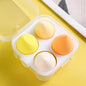 Zonyin Dry and Wet Dual-purpose Makeup Egg Puff, Makeup Egg Sponge Ball, Super Soft, 4-pack Makeup Egg Cover Box