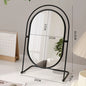Zonyin Desktop Oval Rotating 360 Makeup Mirror Ins Style Dressing Table Mirror High Aesthetic Bedroom Vanity Mirror