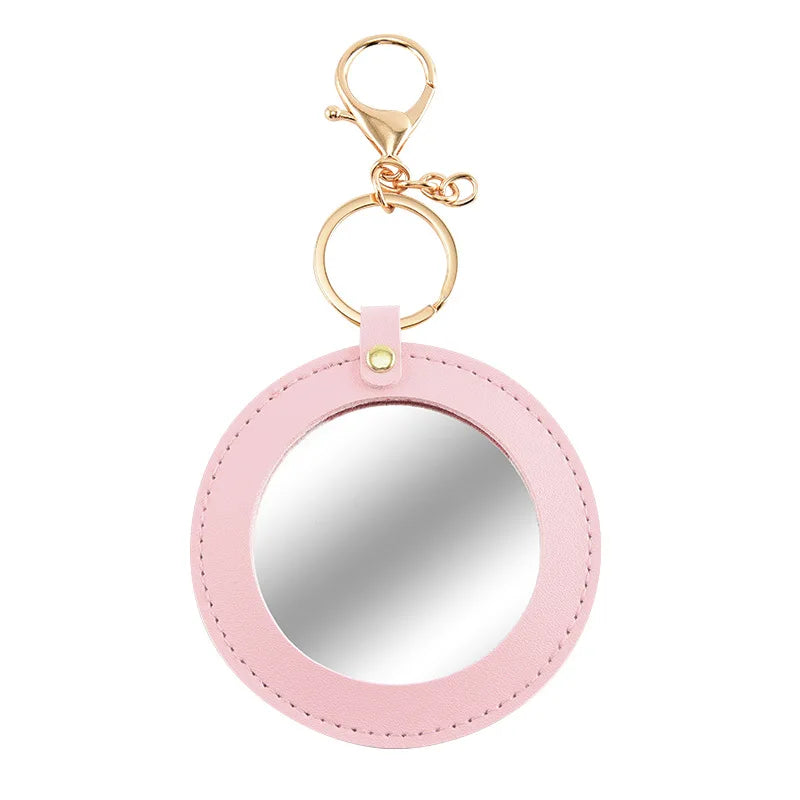 Zonyin 2025 New High Quality Custom Pocket Mirror Compact PU Promotional Mirror Small Portable Lighted Cosmetic Mirror Hot Sell