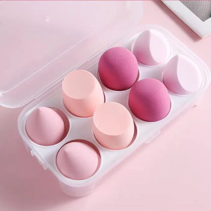 Zonyin Dry and Wet Dual-purpose Makeup Egg Puff, Makeup Egg Sponge Ball, Super Soft, 4-pack Makeup Egg Cover Box