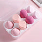 Zonyin Dry and Wet Dual-purpose Makeup Egg Puff, Makeup Egg Sponge Ball, Super Soft, 4-pack Makeup Egg Cover Box