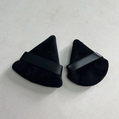 Zonyin Super Soft Velour Pure Cotton Powder Puff Custom Logo Beauty Sponge Face Makeup Triangle Powder Puffs for Face