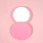 Zonyin Custom logo Plastic Round Sliding Cover Design  Pocket Mirror Wholesale Cheap Portable Pink Small Hand Mirror for Travel