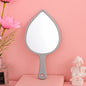 Zonyin Custom Logo ABS Plastic Cosmetic Mirror Leaf Shape Portable Mini Pocket Travel Mirror Handheld Hand Makeup Mirror