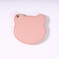 Zonyin Customized Personalized Logo Pu Leather Glass Mirror Lovely Black Bear Shaped Pocket Makeup Mirrors for Travel