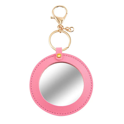 Zonyin 2025 New High Quality Custom Pocket Mirror Compact PU Promotional Mirror Small Portable Lighted Cosmetic Mirror Hot Sell