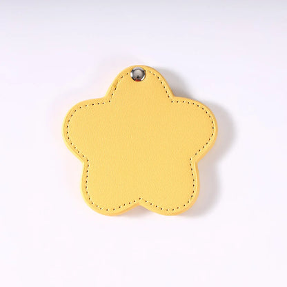 Zonyin Portable Gold Shiny Star-Shaped Compact Mirror Custom Silver Pu Leather Small Travel Cosmetic Mirrors with Private Logo
