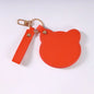 Zonyin NEW Product Cute Brown Bear Shaped Glass Pocket Mirror Pu Leather Travel Makeup Cosmetic Mirrors for Promotion Gifts
