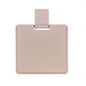Zonyin High Quality Pink Square Shape Pocket Mirror Engraved Logo Small Pu Leather Metal Travel Cosmetic Makeup Mirror for Women