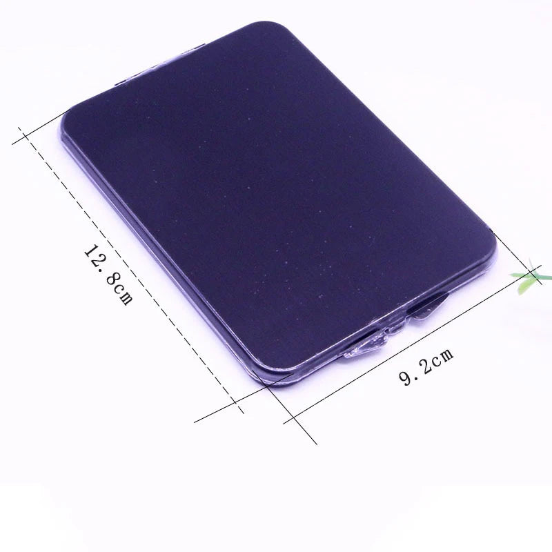 Zonyin Stainless Steel Double-Sided Folded Makeup Mirror Magnifying Custom logo Pocket Handheld Mini Makeup Mirror for Promotion