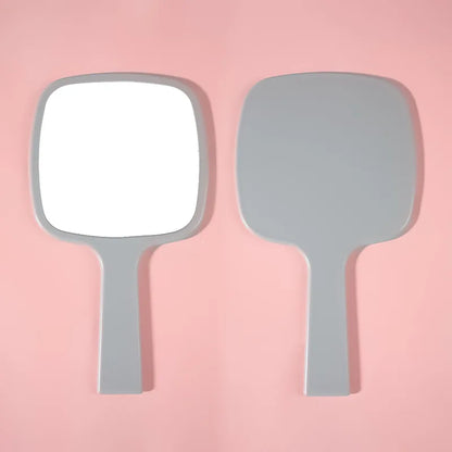 Zonyin Best Selling Large Square Hand Mirror Custom Logo Salon Barber Makeup Mirrors Handheld Mirror With Handle Makeup Tool