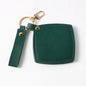Zonyin New Custom Logo Rotatable Square Makeup Mirror Pu Leather Pocket Mirror Compact Cosmetic Travel Mirror With Keychain