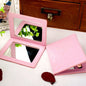 Zonyin Wholesale square PU Leather Makeup Mirror Portable Crocodile Skin Compact Pocket Mirror Cosmetic Travel Mirror for Girl