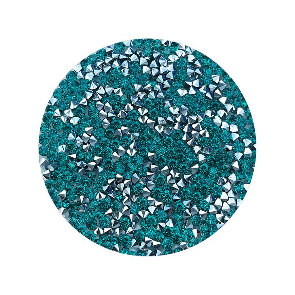Zonyin Rhinestone Folding Makeup Mirror Crystal Double Sided Pocket Mirror Portable Round Compact Cosmetic Mirror for Wedding