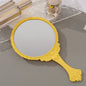 Zonyin Plastic Retro Handheld Mirror European Style Portable Travel Mirror Princess Hand Held Makeup Mirror for Promotion Gift