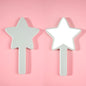 Zonyin Wholesale Customized Logo Five Pointed Star Shaped Handheld Makeup Mirror Portable Plastic Hand Mini Mirror for Girl