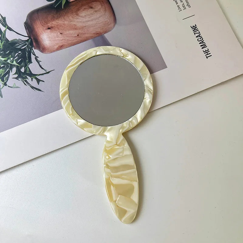 Zonyin Retro Acetic Round Pocket Mirror Cute Handheld Portable Makeup Vanity Mirror for Women and Girls Personalized Features
