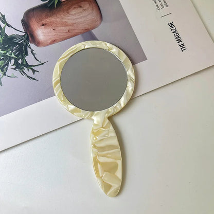Zonyin Retro Acetic Round Pocket Mirror Cute Handheld Portable Makeup Vanity Mirror for Women and Girls Personalized Features