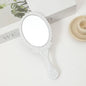 Zonyin Hot Sales European Vintage Travel Makeup Compact Hand Mirror Gold Black Pink Handheld Cosmetic Mirror With Handle