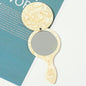 Zonyin Wholesale Custom Portable Handheld Makeup Small Mirror Leopard Pattern Round Rotary Cover Style Acetate Cosmetic Mirror
