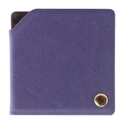 Zonyin Wholesale Square Yellow Rotatable Compact Mirror Custom Logo Pu Leather Cosmetic Mirror Pocket Mirror for Make up