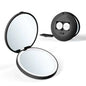 Zonyin Custom Logo Light LED Travel Makeup Mirror Compact Folding Handheld Magnifying Cosmetic Vanity Mirror Pocket Mini Size
