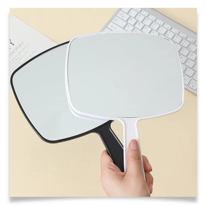 Zonyin Wholesale High Quality Custom Logo Salon Handheld Cosmetic Mirror Large ABS Plastic Hand Barber Hair Care Makeup Mirror