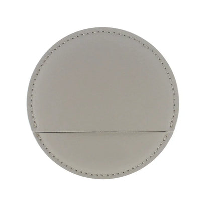 Zonyin Wholesale High Quality Custom Logo Round Pocket Mirror Pu Leather Small Makeup Travel Mirror for Promotion Gifts