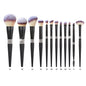 Zonyin Luxury 12Pcs Champagne Gold Soft Private Label Makeup Brushes Bling Glitter Diamond Makeup Brush Set With Rhinestone