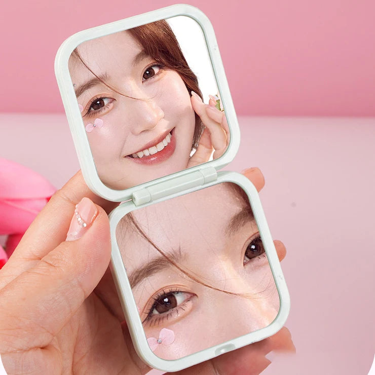 Zonyin High Quality Promotional Gift Dual-sided Cosmetic Mirror 2X Small Plastic Pocket Mirror Makeup Mirror With Customized
