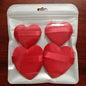 Zonyin Best Selling Super Soft Velvet Makeup Sponge Puff Small Large Heart Shape Velour Powder Puff for Women
