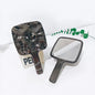Zonyin New Luxury Square Electroplated Silver Cosmetic Mirror Handheld Makeup Mirror with Customized logo for Woman and Girls