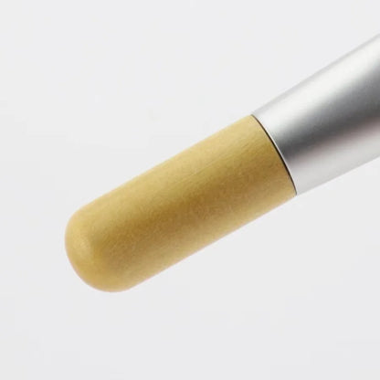 Zonyin Custom logo Face Mask Brush with Short Wooden Handle Portable Nylon Fiber Makeup Foundation Brush Applicator for Women
