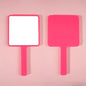 Zonyin Plastic Makeup Mirror Square Hand Held Single Side Mirrors Customized Logo Handheld Cosmetic Mirror With Handle