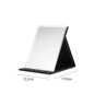 Factory Direct Silver Finish Foldable Square Glass Frame Cosmetic Mirror with Magnifying Feature for Desktop Use