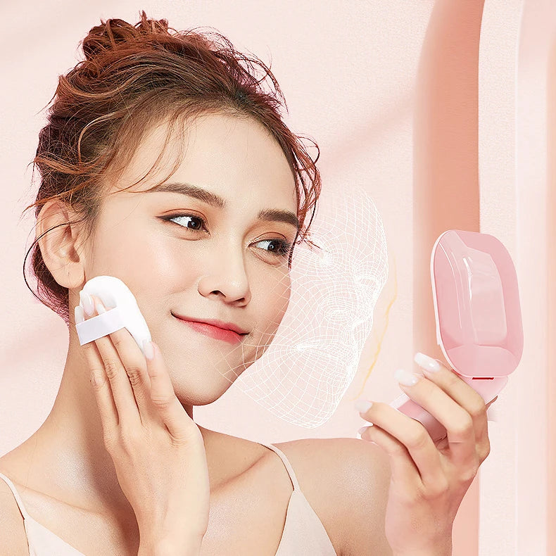 Zonyin Plastic 3 Colors Dual-Sided LED Light Makeup Mirrorv Foldable 2x/3x Magnification Compact Pocket Mirror for Travel