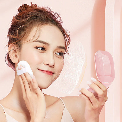 Zonyin Plastic 3 Colors Dual-Sided LED Light Makeup Mirrorv Foldable 2x/3x Magnification Compact Pocket Mirror for Travel