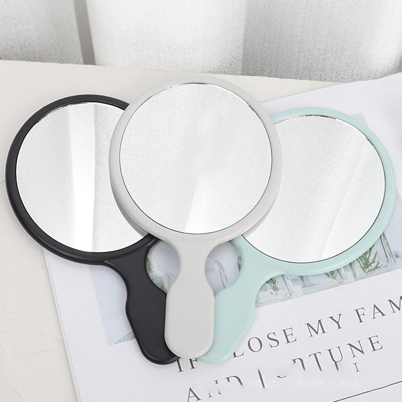 Zonyin High Quality Plastic Hand Held Cosmetic Mirror for Girls Cute Kids Handheld Travel Mirror Custom Makeup Mirror with Logo