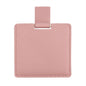Zonyin High Quality Pink Square Shape Pocket Mirror Engraved Logo Small Pu Leather Metal Travel Cosmetic Makeup Mirror for Women
