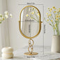 Zonyin Desktop Oval Rotating 360 Makeup Mirror Ins Style Dressing Table Mirror High Aesthetic Bedroom Vanity Mirror