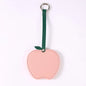 Zonyin Christmas Apple Design Baby Pink Pocket Makeup Mirror Customized Private Logo Small Mirror with Hanging Rope and Key Ring