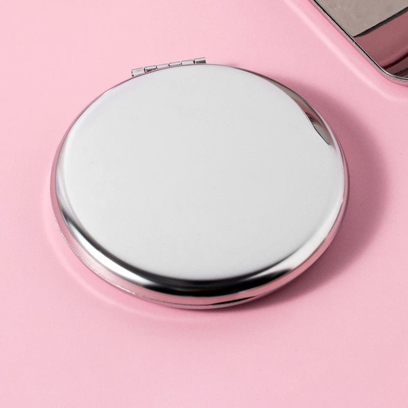 Zonyin New Arrival Square Stainless Steel Makeup Pocket Mirror Dual Side Small Cosmetic Mirror With Foldable Travel Mirror