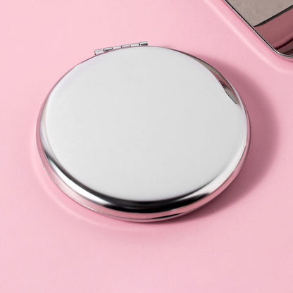 Zonyin New Arrival Square Stainless Steel Makeup Pocket Mirror Dual Side Small Cosmetic Mirror With Foldable Travel Mirror