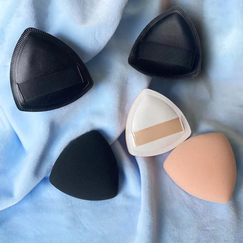 Zonyin Best Selling Waterdrop Shaped Peach Beauty Makeup Sponge Foundation Blender Travel Triangle Cosmetic Puffs With Box