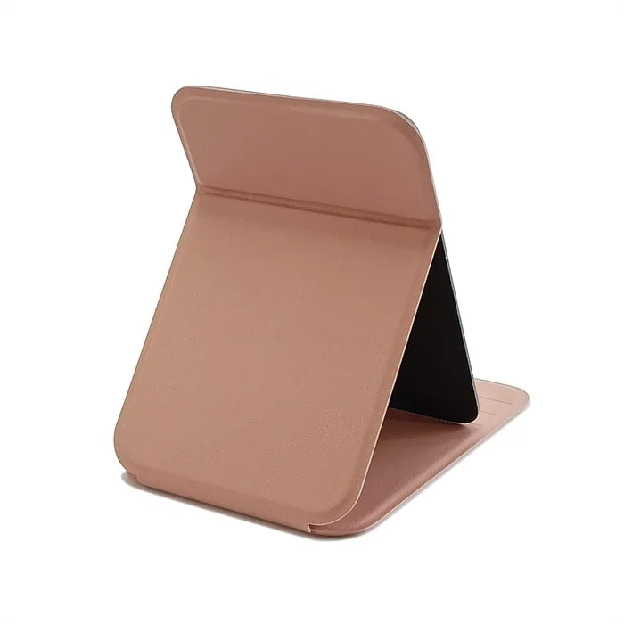 Zonyin High Quality Large Pu Leather Makeup Standing Mirror Big Portable Folding Desktop Cosmetic Mirror with Customized Logo