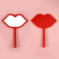 Zonyin Handheld Cosmetic Mirror Cheap Wholesale Small Lip Shaped ABS Plastic Portable Pocket Travel Makeup Mirror Personalized