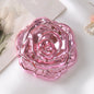 Zonyin Wholesale Portable Flower-Shaped Small Travel Makeup Mirror Folding Plastic Rose Compact Mini Cosmetic Mirror for Girls