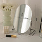 Zonyin Desktop Oval Rotating 360 Makeup Mirror Ins Style Dressing Table Mirror High Aesthetic Bedroom Vanity Mirror
