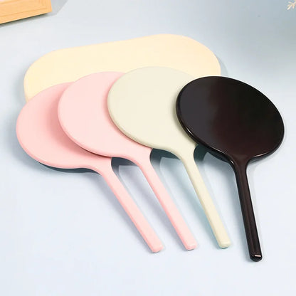 Zonyin Custom Logo Small Handheld Makeup Mirror ABS Plastic Handle Compact Cosmetic Mirror for Women Personalization Feature